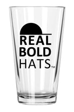 Load image into Gallery viewer, Courageous, Determined, Bold Pint Glass w/Real Bold Hats Logo
