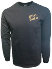 Load image into Gallery viewer, American Flag - Adult Long Sleeve T - Olive Drab on Black
