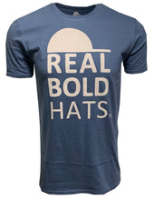 Load image into Gallery viewer, Real Bold Hats Logo Short Sleeve T - Indigo Blue
